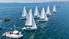 Una de las salidas de la �ltima jornada de la prueba de la Liga Iberdrola de Vela Femenina disputada en Vilagarc�a de Arousa