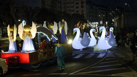 Cabalgata de Reyes Magos en Ribeira.