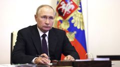 El presidente ruso, Vladimir Putin, durante una videoconferencia desde Mosc�