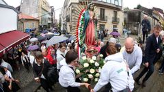 Suspendida la procesin de la Guadalupe en Rianxo, aqu el traslado de la Guadalupe de A Lama a la Iglesia Parroquial