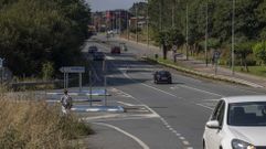 Zona de la N-550 en el acceso sur a Ordes donde se pretende el enlace con la nueva ronda sur-oeste