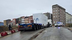 El veh�culo articulado de Navantia motores reemprendi� la marcha tras ser liberado.