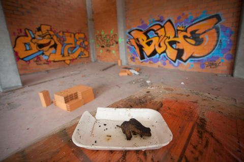 <span lang= es-es >Alguien decidi� estrenar el sal�n de uno de los pisos para comer una raci�n de pollo asado. </span>
