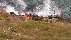 El pescador herido se encontraba en una zona de dif�cil acceso en la costa del Pant�n (Valdovi�o.