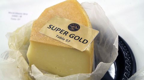 Queso calificado como supergold en el concurso internacional.Queso calificado como supergold en el concurso internacional