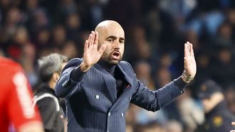 Claudio Girldez, durante el Celta-Espanyol de este domingo en Balados.