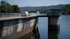 Embalse de Eiras a principios del mes de julio