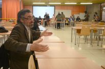 Mosquera, el candidato ganador de las primarias anuladas, antes de la asamblea de ayer. 