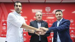 Carlos Pita, director deportivo, Tino Saqu�s, presidente del club, y Wagner Molina, secretario t�cnico del Lugo. 