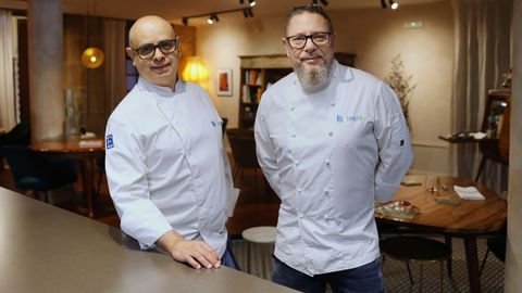 Los dos socios del restaurante Eclectic de A Corua, Sergio Musso y Paco Chicn.