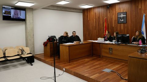 Imagen del juicio por videoconferencia en Vigo