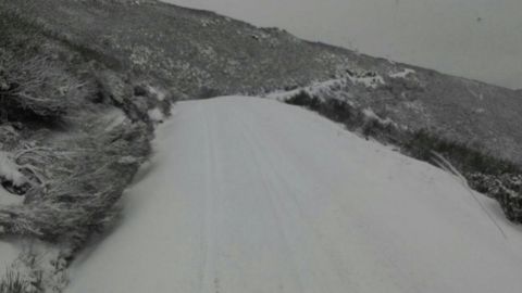 Nieve en Lardeira, en Carballeda de Valdeorras