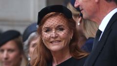 Sarah Ferguson, en el funeral de la duquesa de Kent el pasado 16 de septiembre en Londres
