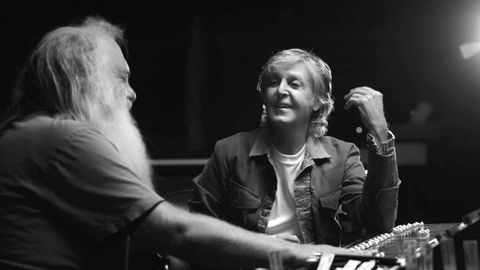 Rick Rubin y Paul McCartney, en plena conversacin. 