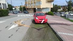 Veh�culo que sufri� el accidente este lunes en Santa Cruz