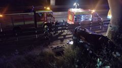 Accidente de tr�fico en la AG-11, a la altura de Cesp�n