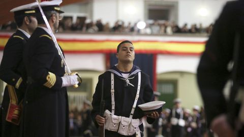 Imagen de archivo de una reciente jura de bandera en Ferrol.