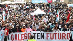 Manifestaci�n en Santiago da plataforma Queremos Galego nunha foto de arquivo