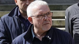 Javier L�pez a la salida de un acto en una imagen de archivo