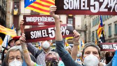 Concentracin en la plaza Sant Jaume, de Barcelona, este domingo para exigir la formacin de gobierno