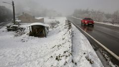Primera nevada del invierno en As Pontes