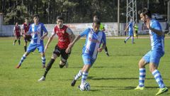 Imagen del partido disputado entre el Puebla y el Noia en A Alta
