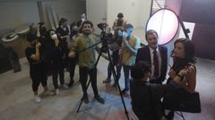 Imagen durante el rodaje del cortometraje �Udra�