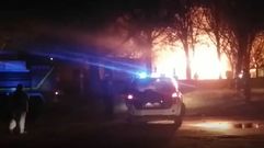Explosi�n de bombona en el incendio de un c�mping de Boiro