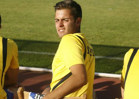 Iago L�pez, en el amistoso que el Deportivo jug� el verano pasado en A Pinguela. 