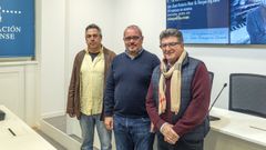 Julio Somoza, C�sar Fern�ndez Gil e Jos� Antonio Alvar na presentaci�n do concerto