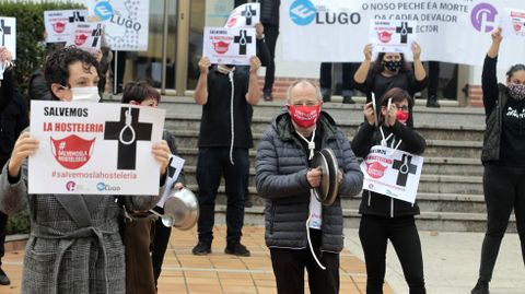 A la protesta de Monforte acudieron unas doscientas personas