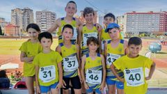 Los m�s peque�os del club barbanzano, en las pistas de Bala�dos.
