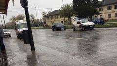 Lugar donde se produjo el apu�alamiento, en la avenida de Gij�n de Avil�s