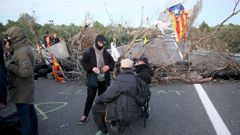 Protesta de los CDR en la AP-7, en Tarragona