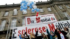 �Flashmob� de los estudiantes del IES Rosal�a de Castro de Santiago