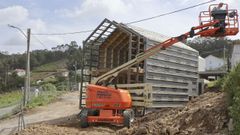 Armazones de madera para el complejo. 