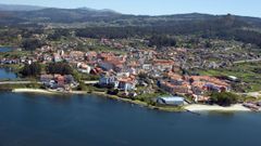 Vista a�rea del n�cleo de Ponte Sampaio, en Pontevedra