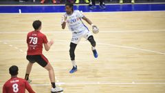 El jugador del Cisne Bruno Landim, en un partido de la temporada pasada en Pontevedra