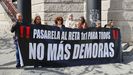 La protesta de los mutualistas se celebr� ante las oficinas de la Seguridad Social en Cuatro Caminos