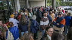 Antes de la reuni�n hubo una concentraci�n a las puertas del hospital de Barbanza