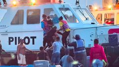 Labores de rescate tras el naufragio del ferri�MV Barima