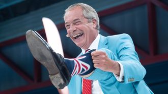 Nigel Farage, l�der del partido Reform UK, durante la conferencia nacional de su formaci�on celebrada el 5 de septiembre en Birmingham.