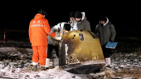 Imagen de la misi�n Chang'e 5 que aluniz� en diciembre del 2020