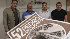 Presentaci�n del Torneo Pedro Escudero, que celebrar� su 52� edici�n, en la que participaron�Manuel P�rez,C�sar Fern�ndez, Santiago Escudero y An�bal Pereira.