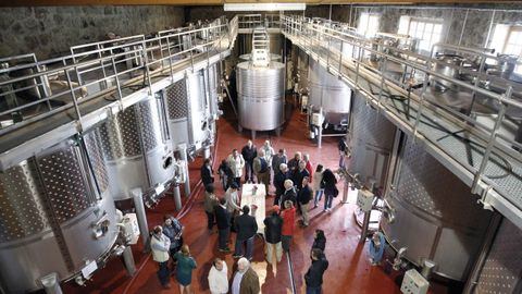 Importadores durante una visita a la bodega Rectoral de Amandi