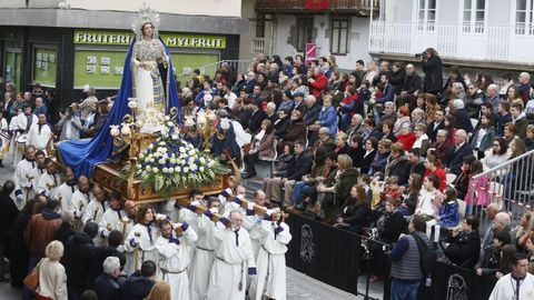 Procesión del Vía Lucis de Viveiro, en una imagen de archivo.