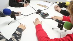 Unha imaxe de arquivo de radio escolar 