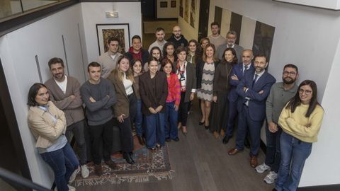 El equipo Audicon, en las instalaciones que la consultora tiene en Santiago, donde está la sede