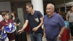 Fernando Navarro, a su llegada a Alvedro