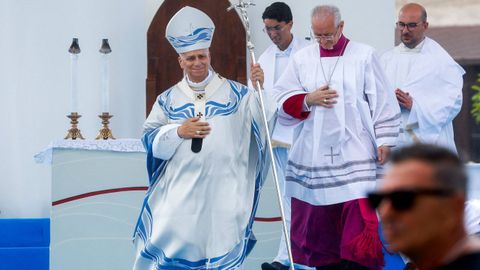 El papa Le�n, tras la misa en la isla de Lampedusa